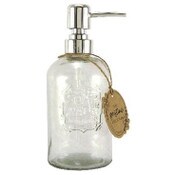 Wholesale - 12oz Glass Soap Dispenser Clear with Chrome Pump
